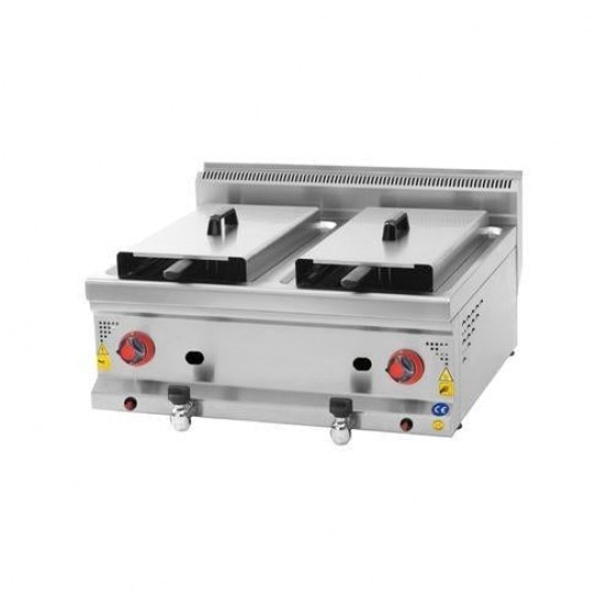  CSA İNOX CSA Gazlı 8+8 Litre Set Üstü Fritöz 60x60x30 cm KRCS.SFG.